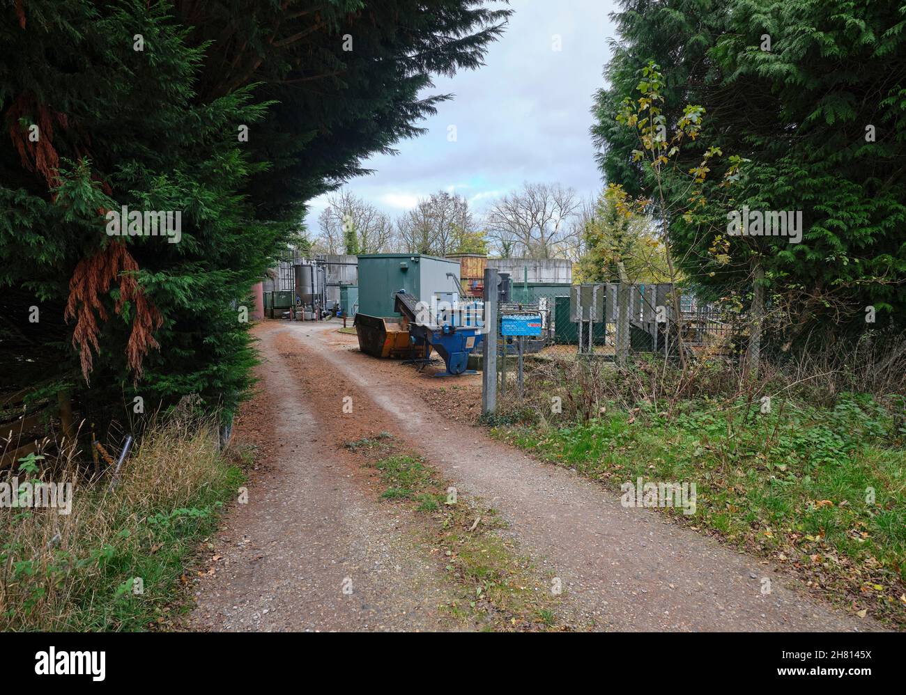 Outoftheway and enclosed by fir trees, the Masham Water Treatment