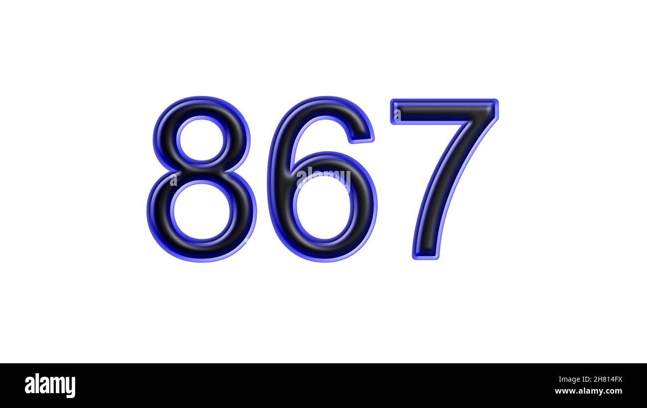 3d number 867 Cut Out Stock Images & Pictures Alamy