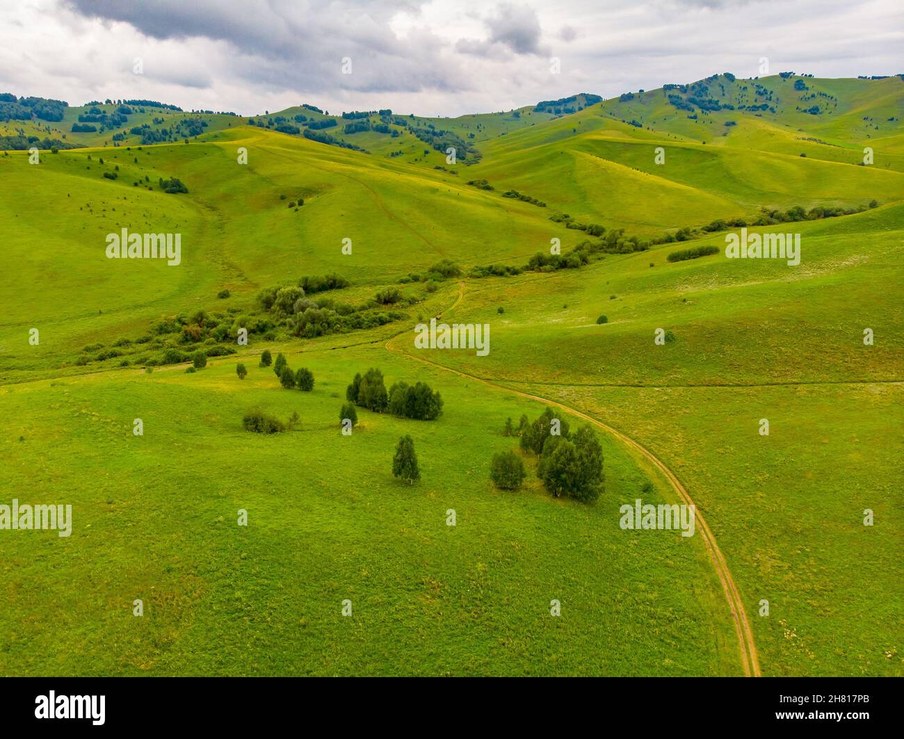 Aerial view katun river hills hi-res stock photography and images - Alamy