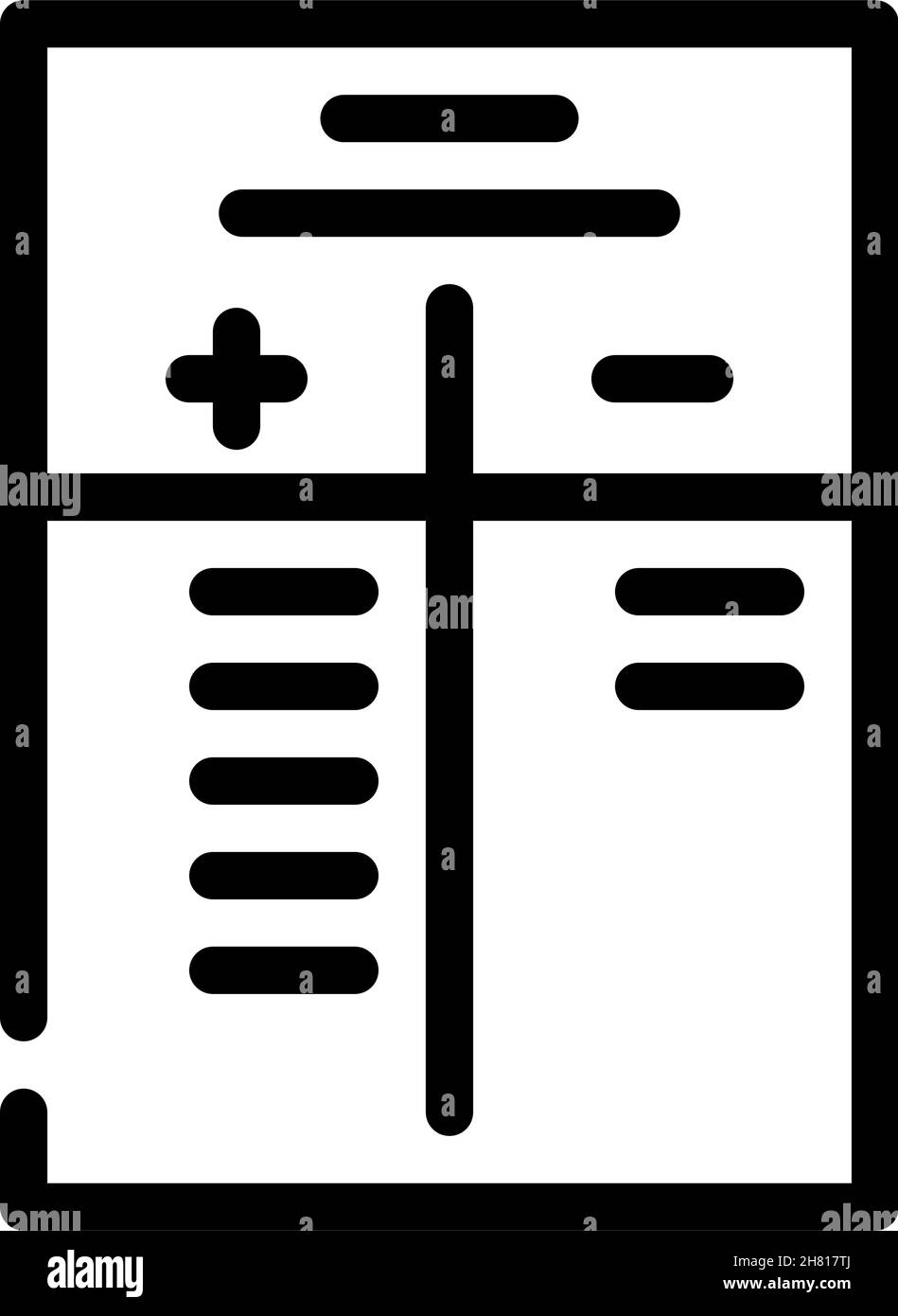 pros and cons line icon vector illustration Stock Vector Image & Art ...