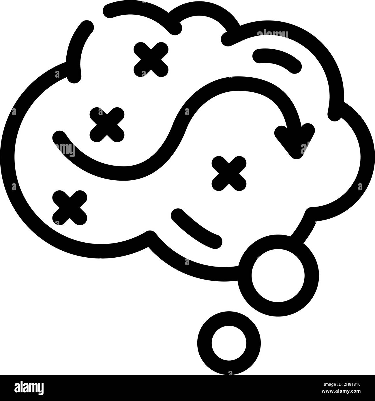 thinking over plan line icon vector illustration Stock Vector Image ...