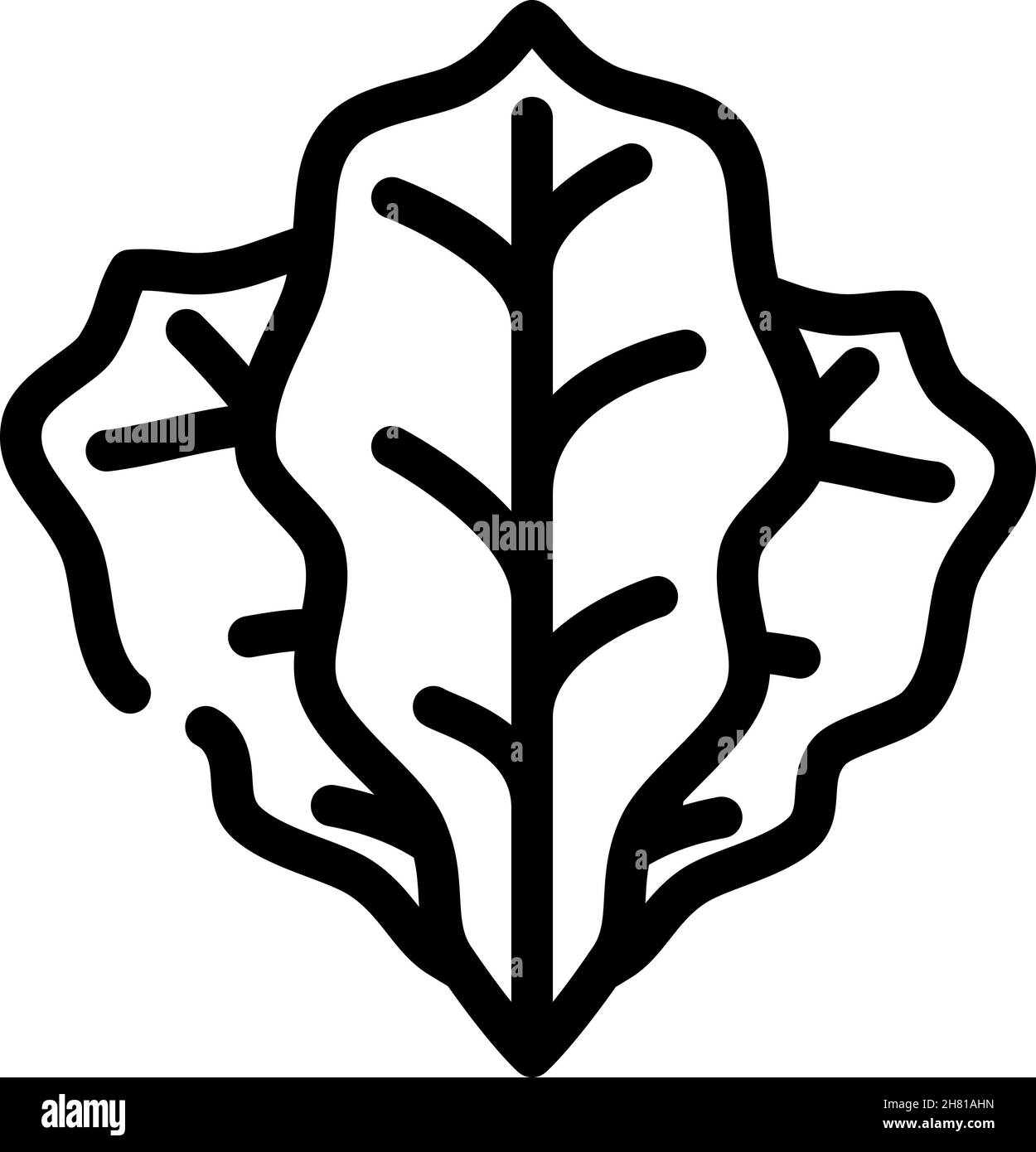 spinach leaves line icon vector illustration Stock Vector Image & Art ...