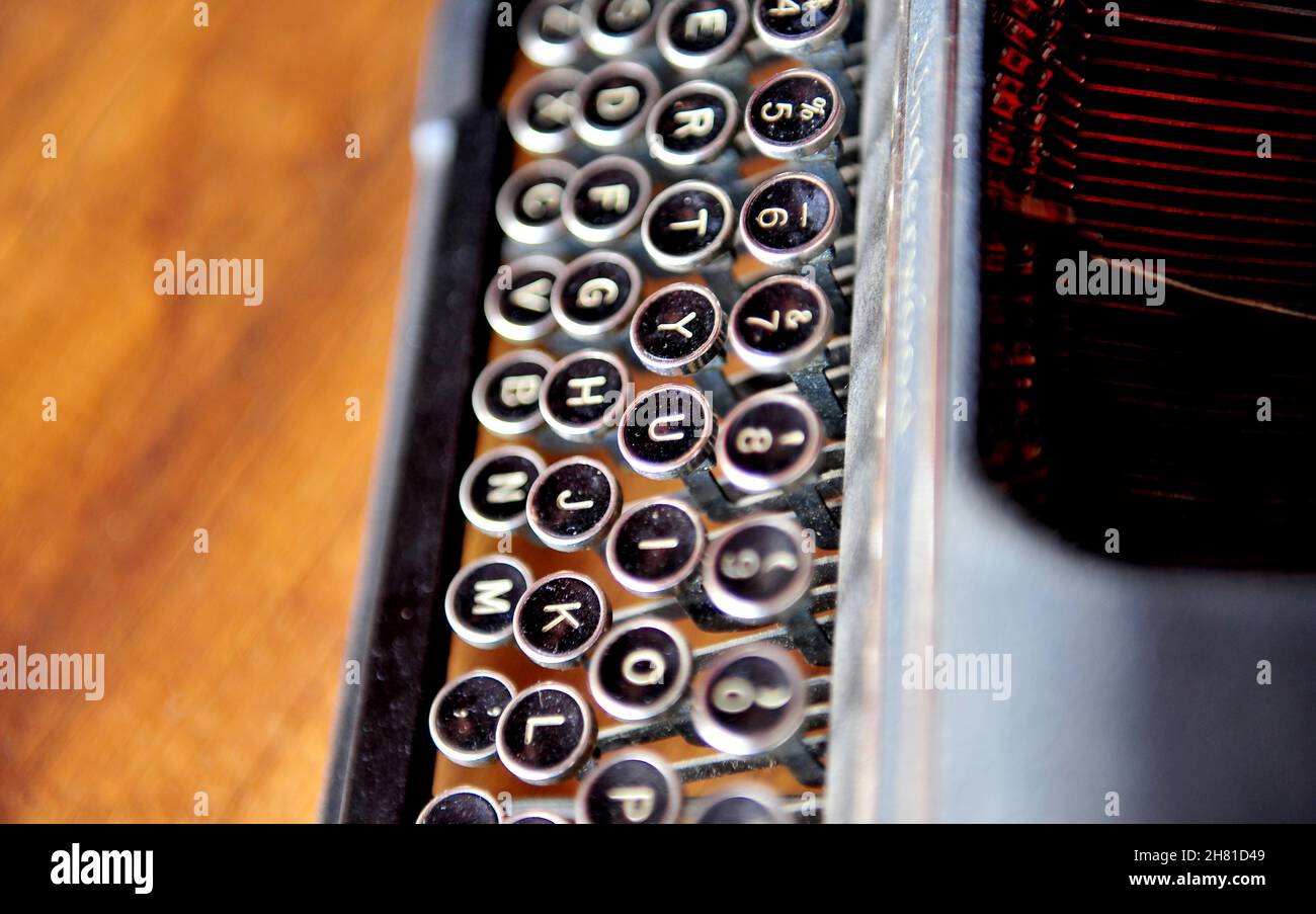 Vintage Typewriter image of a. Stock Photo