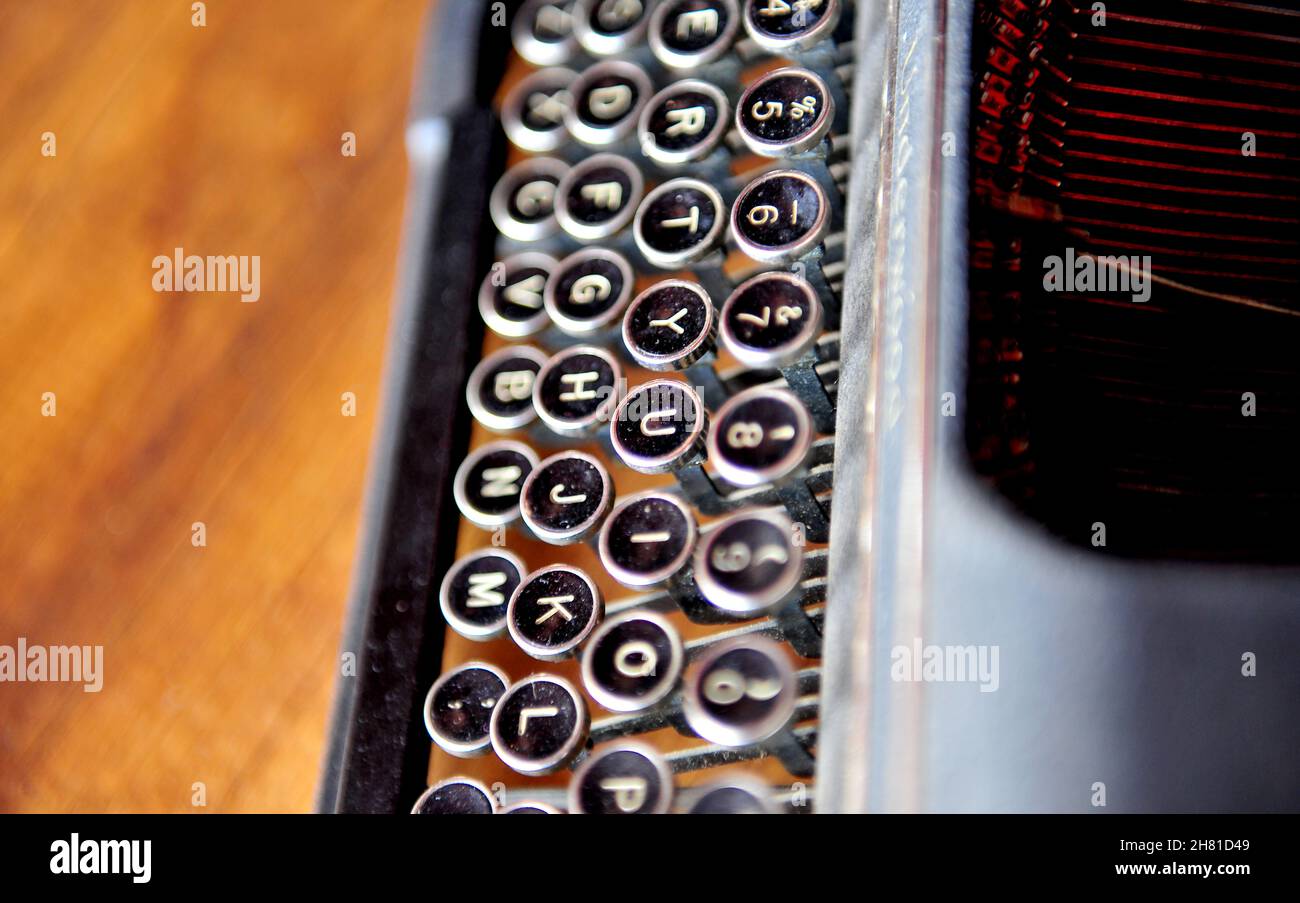 Vintage Typewriter image of a Stock Photo - Alamy