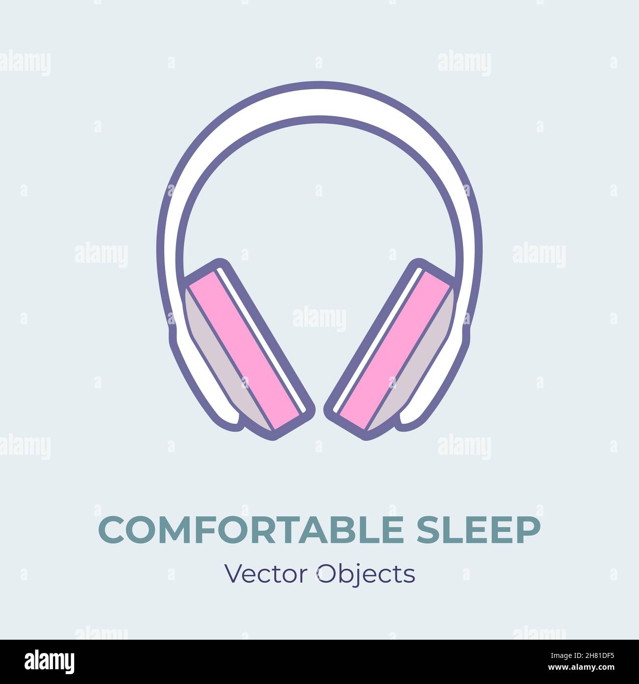 Sleep headphones vector isolated. Comfortable sleep illustration item