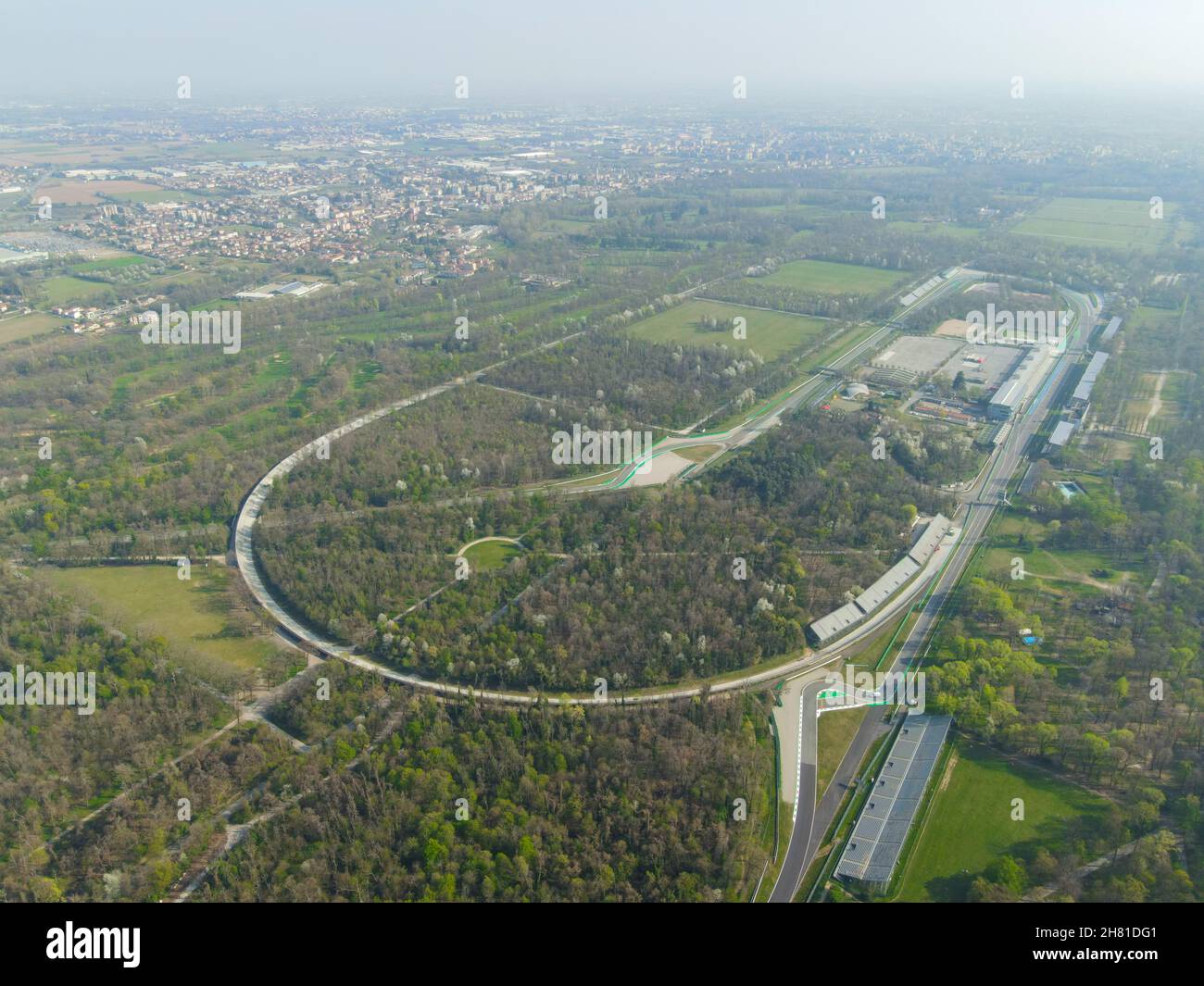 Aerial View Of The Autodromo Nazionale Of Monza, That Is A Race Track ...