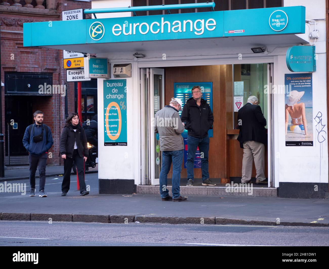 eurochange, bureau de change, money exchange, Stock Photo