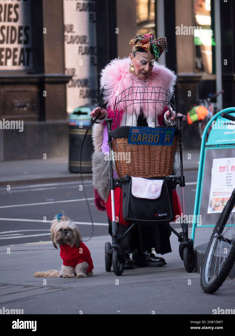 Old lady and zimmer frame hi-res stock photography and images - Alamy