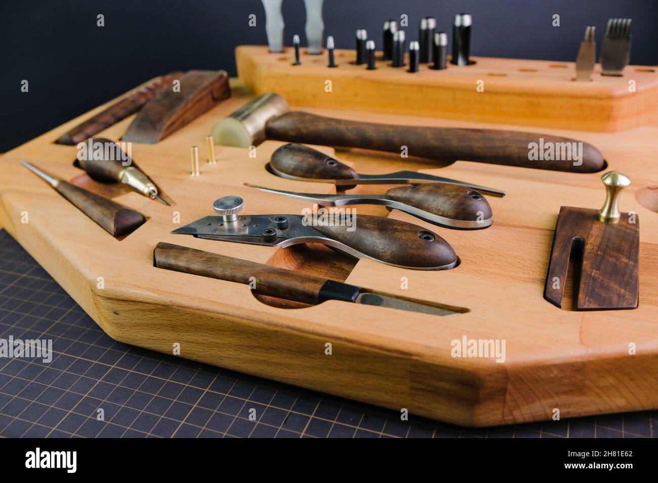 Tanner tools. Skiving knifes. Stock Photo