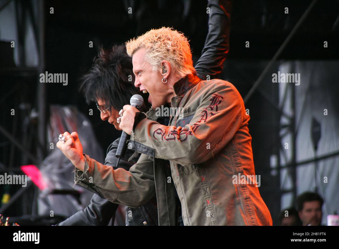 Billy Idol, English rock singer, born as William Michael Albert Broad,  performs at Rock am Ring 2005 festival at the Nürburgring race track in  Germany, 5th June, 2005 Stock Photo - Alamy