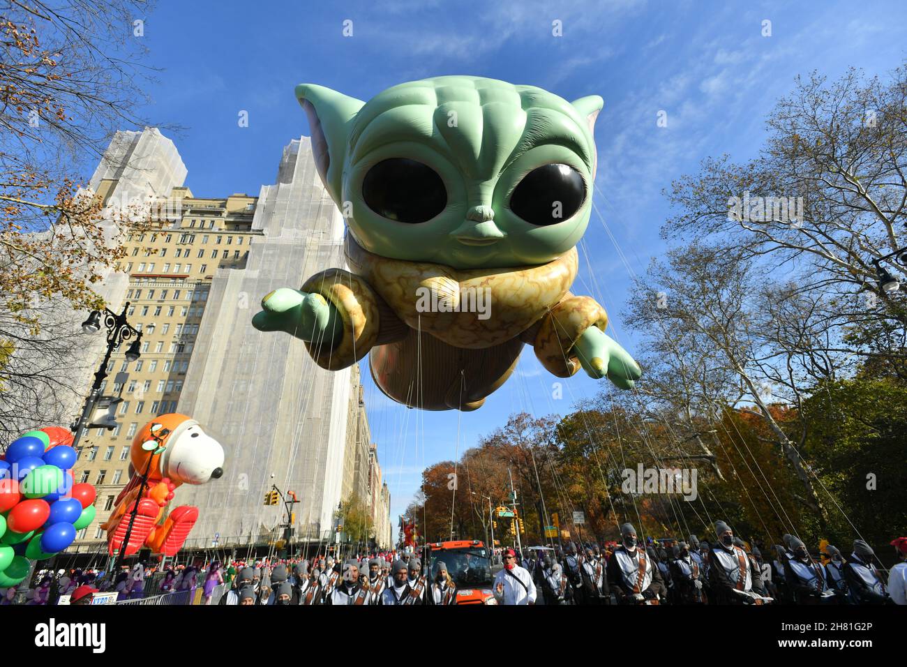 "Grogu"(aka Baby Yoda) balloon at the 95th Annual Macy's Thanksgiving