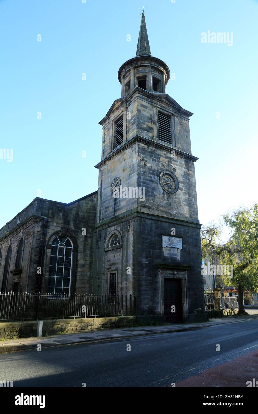 St John the Evangelist Church on Chapel Street, Lancaster, Lancashire, England, United Kingdom Stock Photo