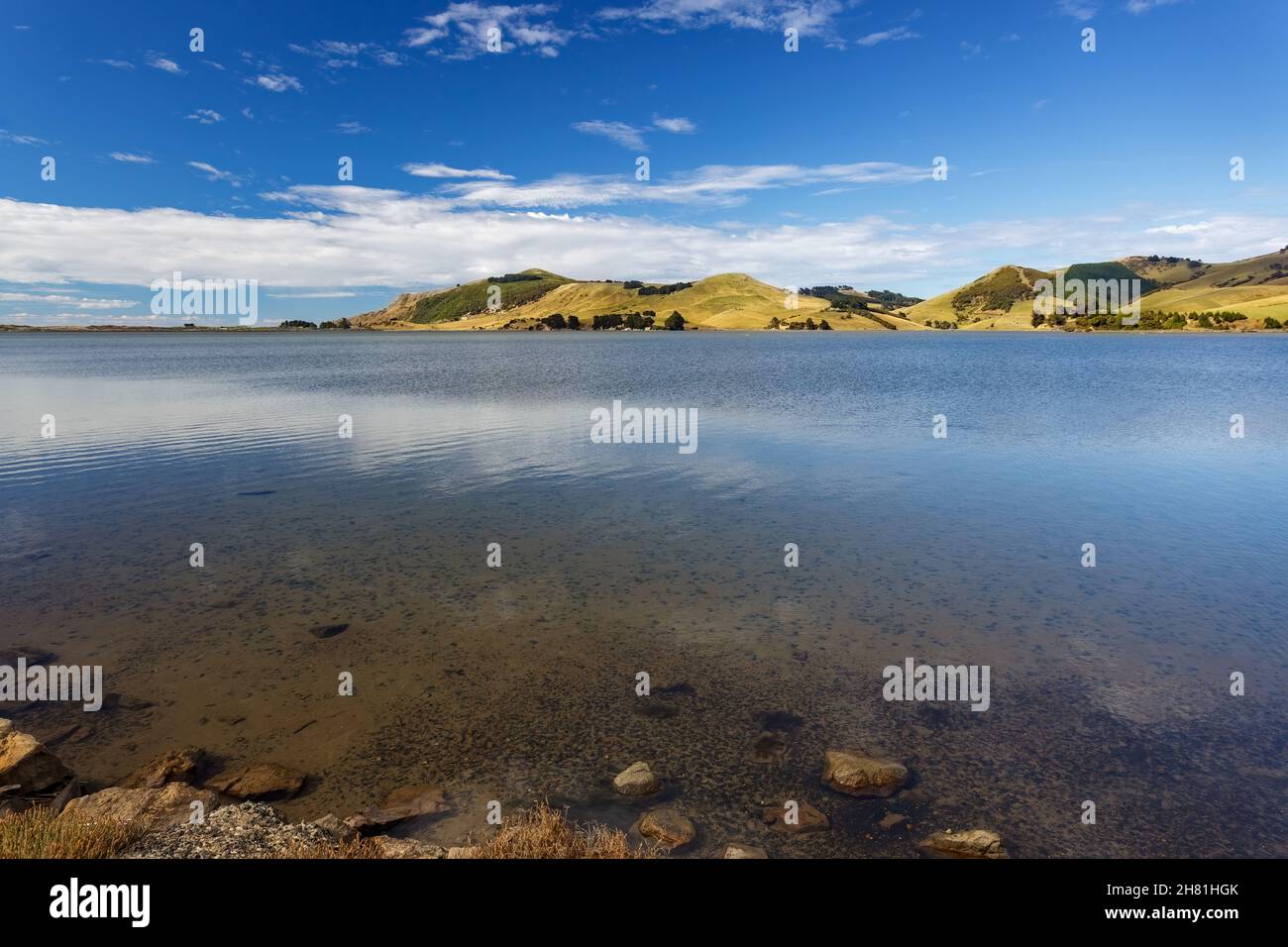 The Otago Peninsula near Dunedin in New Zealand Stock Photo