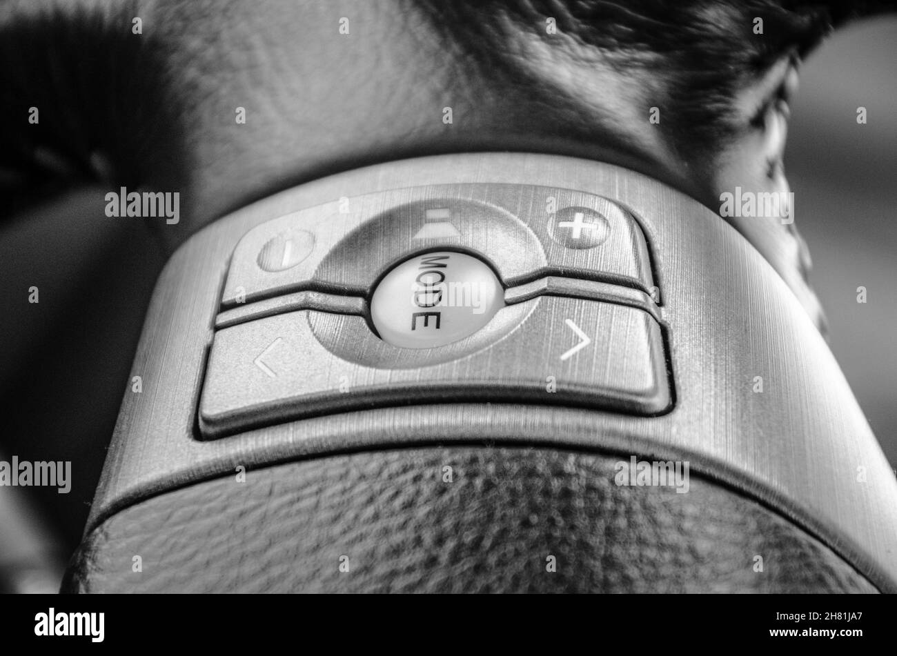Car audio control buttons Stock Photo