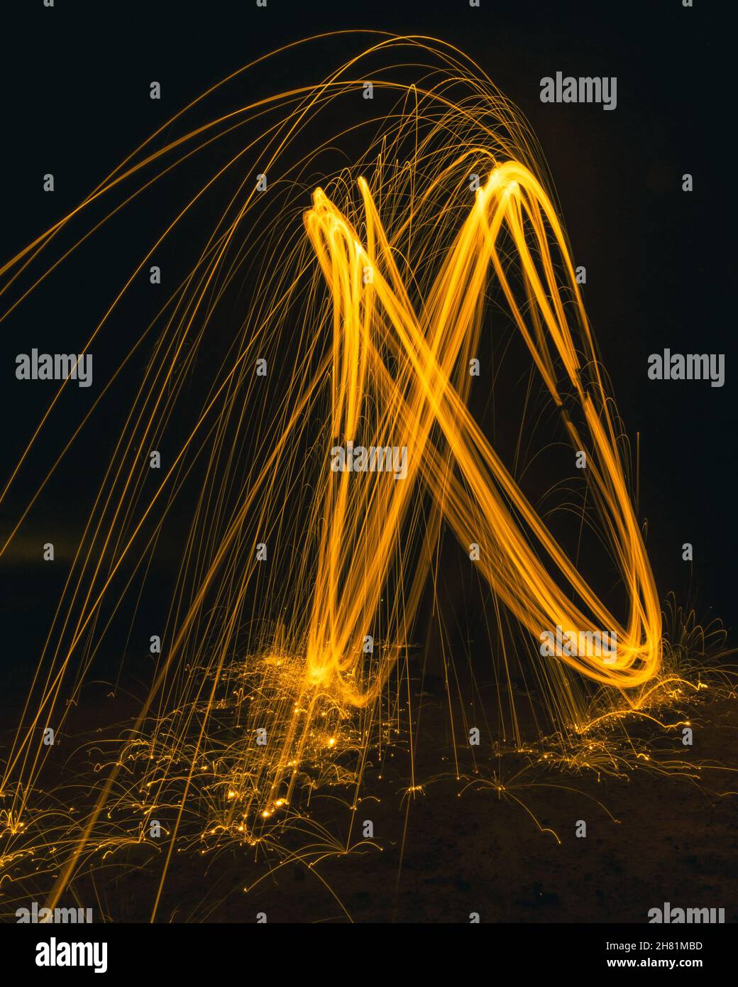 Steel Wool Photography Light Painting Stock Photo Alamy