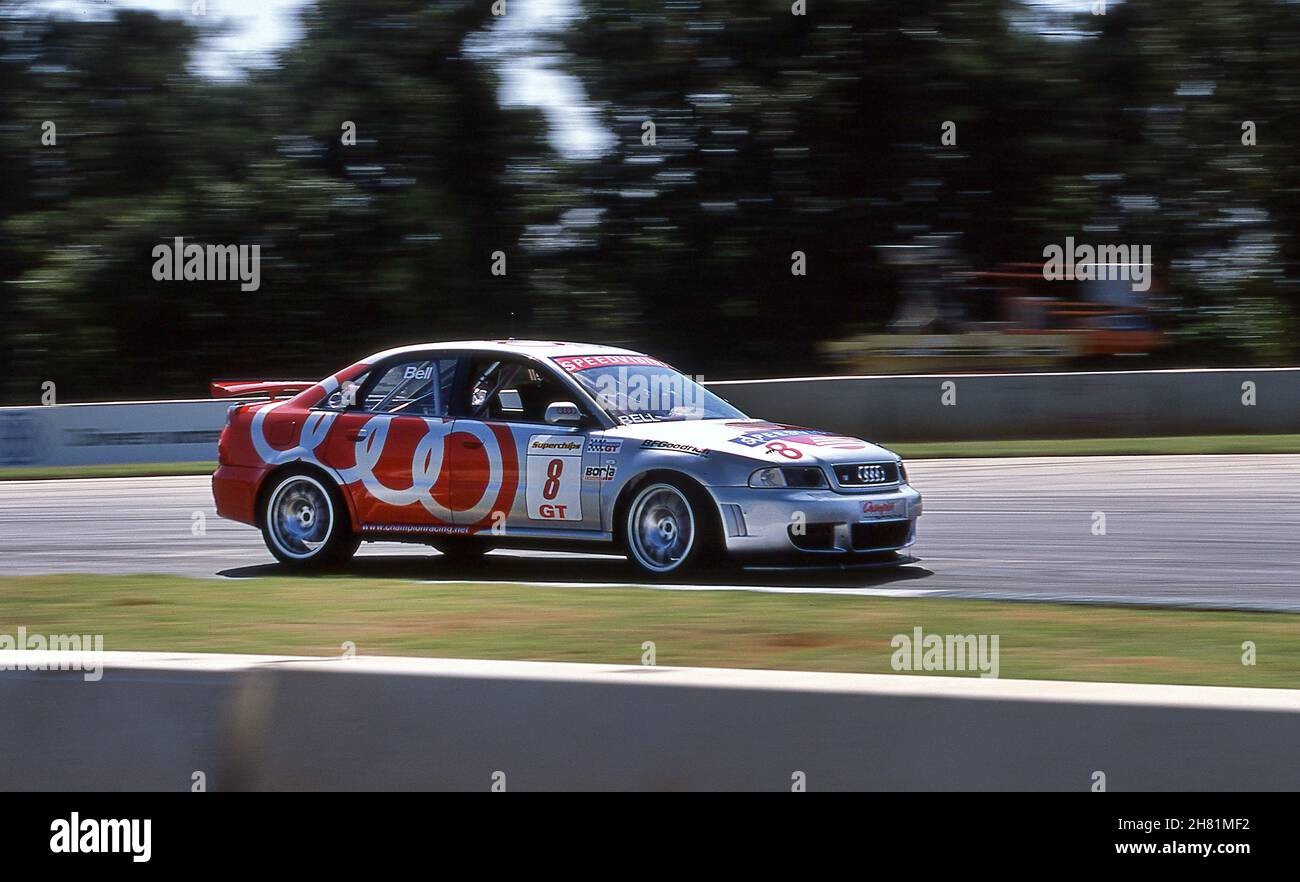 Derek Bell at the Audi A4's at the Speedvision World GT Challenge race Road Atlanta Georgia USA 9/2000 Stock Photo