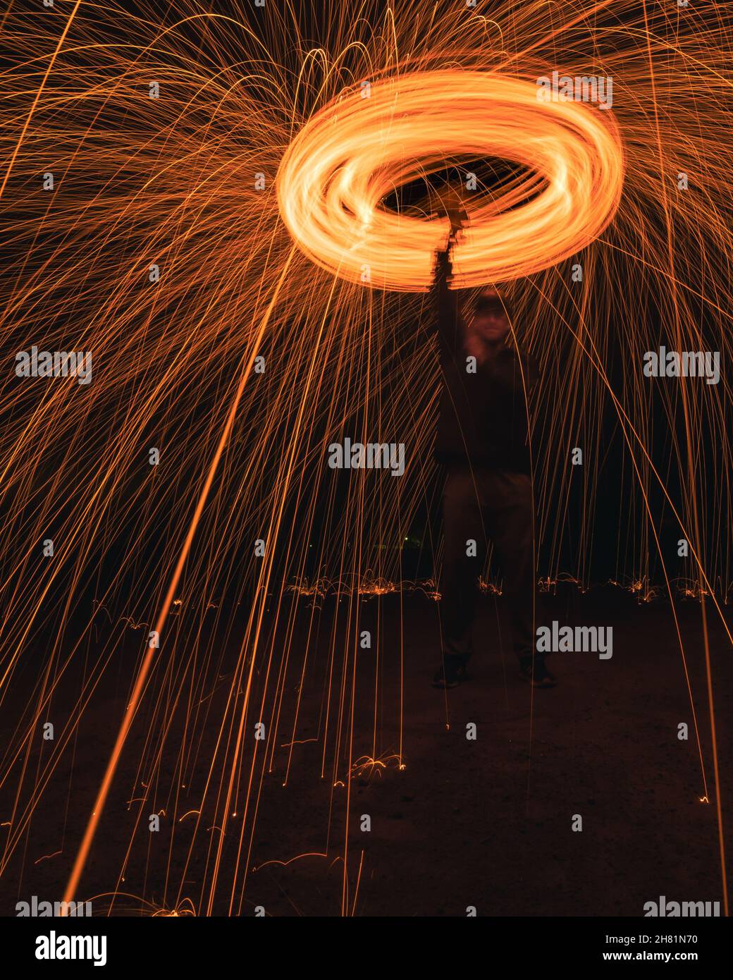 Steel Wool Photography Light Painting Stock Photo Alamy