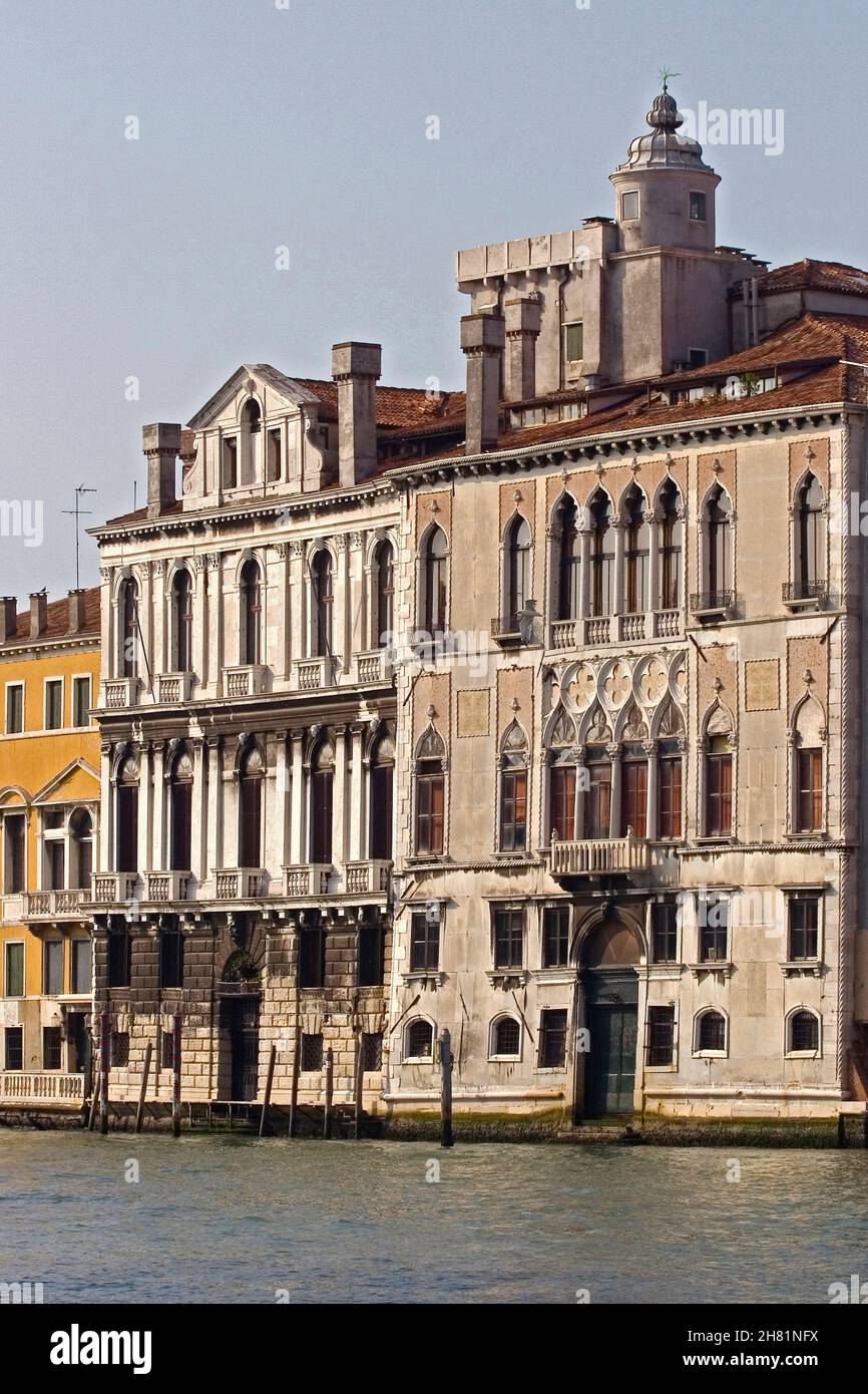 Palazzo Contarini degli Scrigni and Palazzo Contarini Corfù. Venezia, Veneto. Italia. Stock Photo