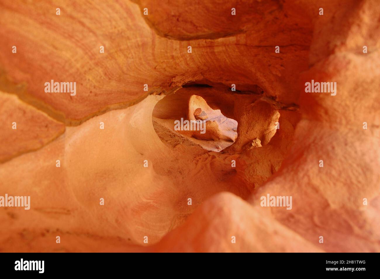 Underneath Red Rocks Cave in the red rocks Stock Photo - Alamy