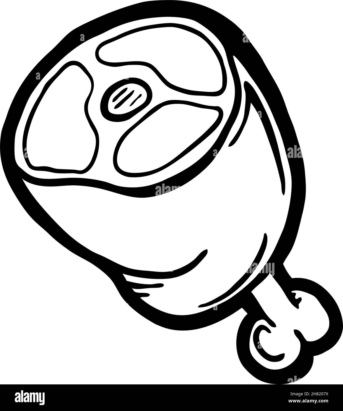 Half leg of meat, vector illustration Stock Vector Image & Art Alamy