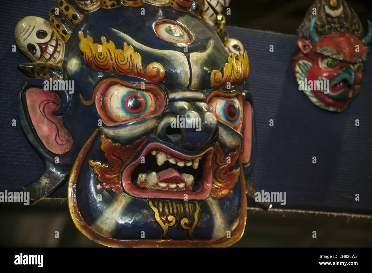 Traditional blue oriental culture mask Stock Photo Alamy