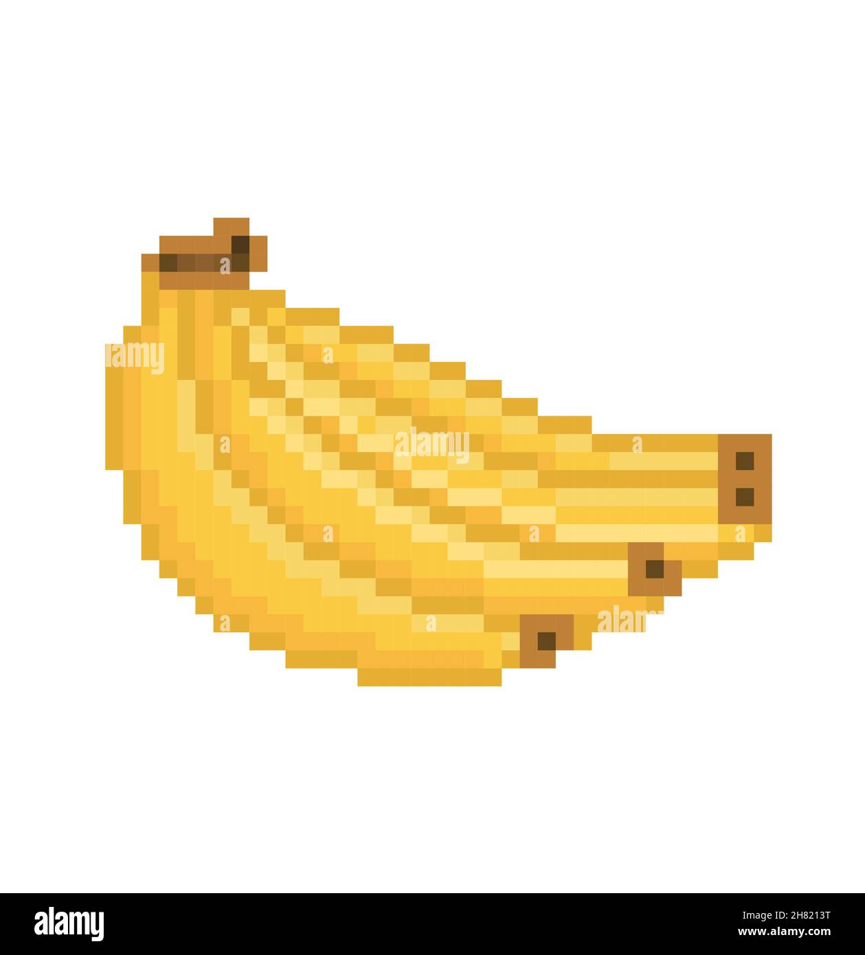 Banana pixel Icon, in the vector. EPS 8 format. Stock Vector