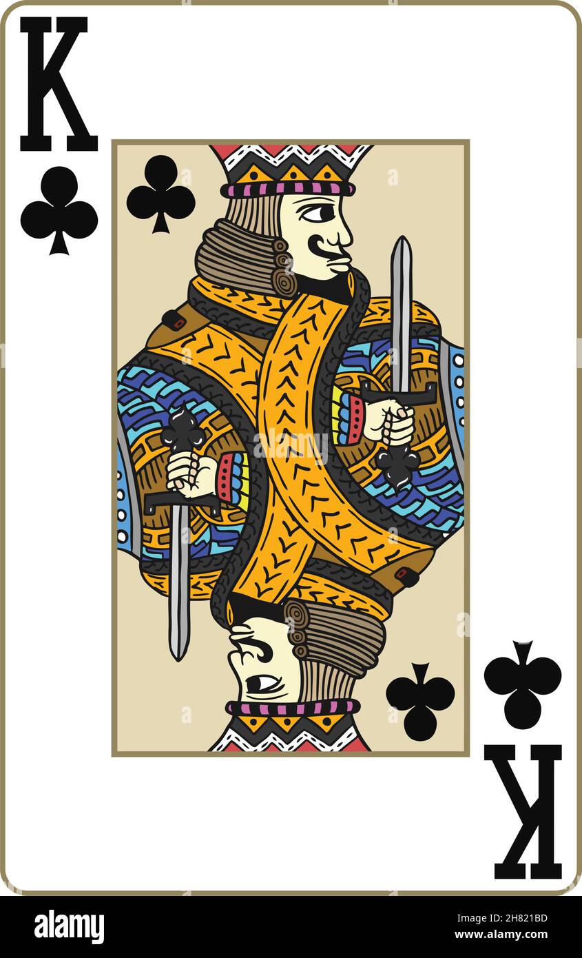 Playing card king clubs Stock Vector Images Alamy