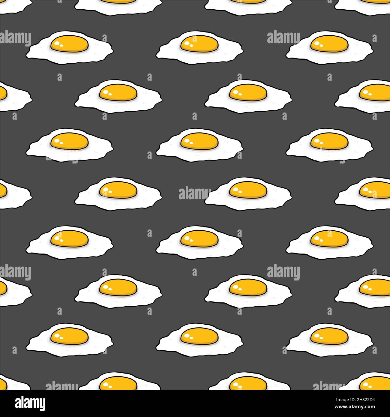 Wallpaper with fried egg pattern Stock Vector Images - Alamy