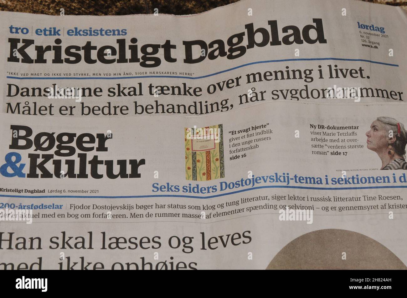 Copenhagen/Denmark./26 2021/ Kristeligt Dagblad in other words christian daily news paper of Denmark. (Photo..Francis Joseph Dean/Dean Pictures Stock Photo - Alamy