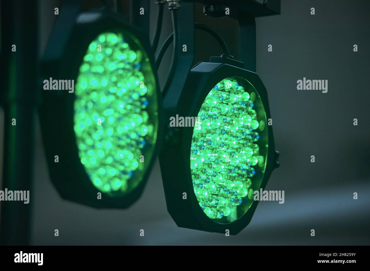 Colored LED spotlights detail Stock Photo Alamy