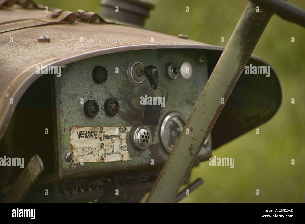 Tractor's instrument panel Stock Photo Alamy
