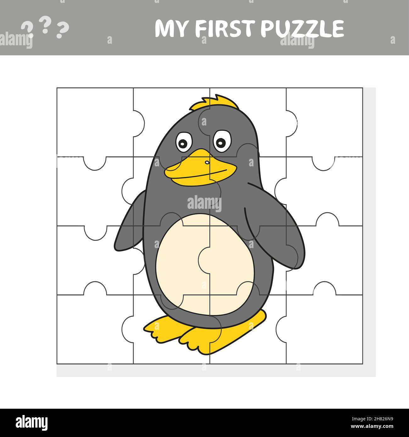 A vector illustration of penguin puzzle for preschooll kids - my first  puzzle Stock Vector Image & Art - Alamy