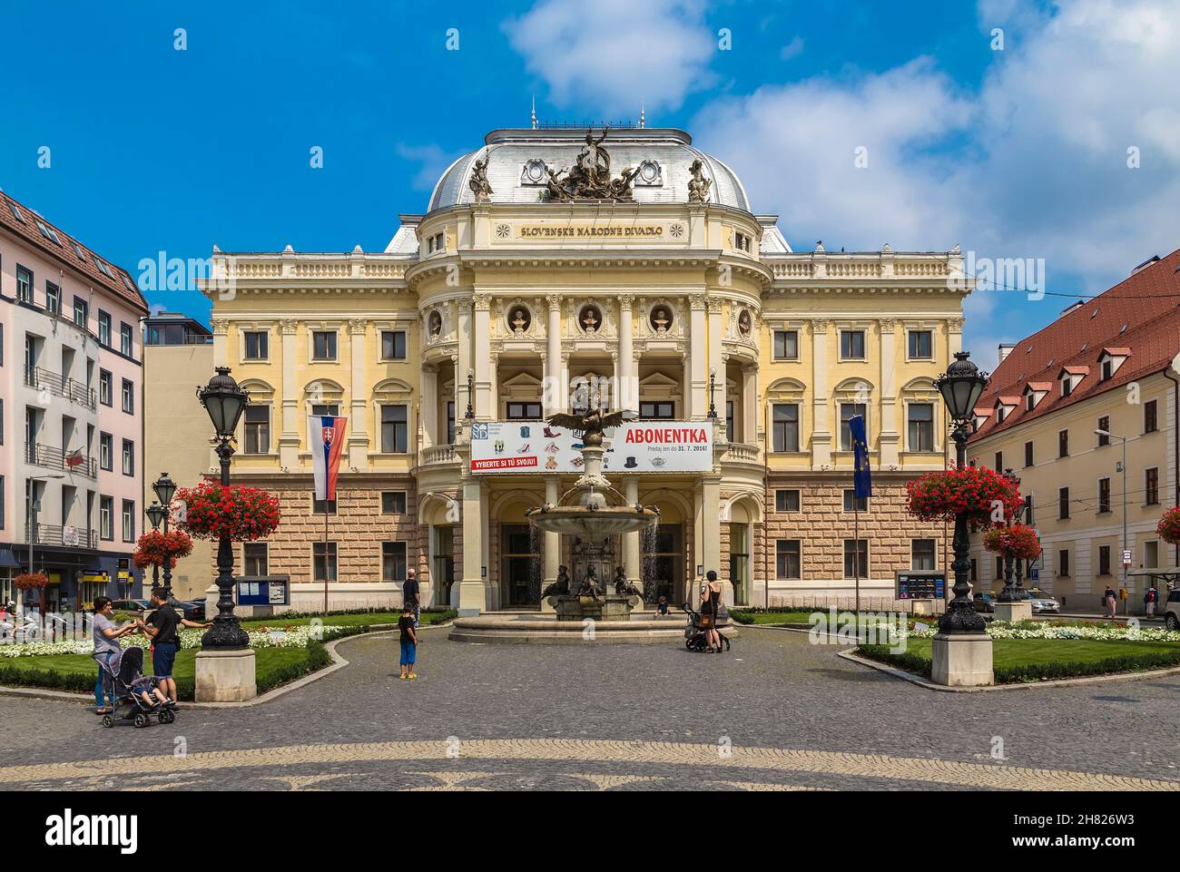 BRATISLAVA, SLOVAKIA - JULY 27, 2016: Slovak National Theater in Bratislava. Slovakia Stock Photo