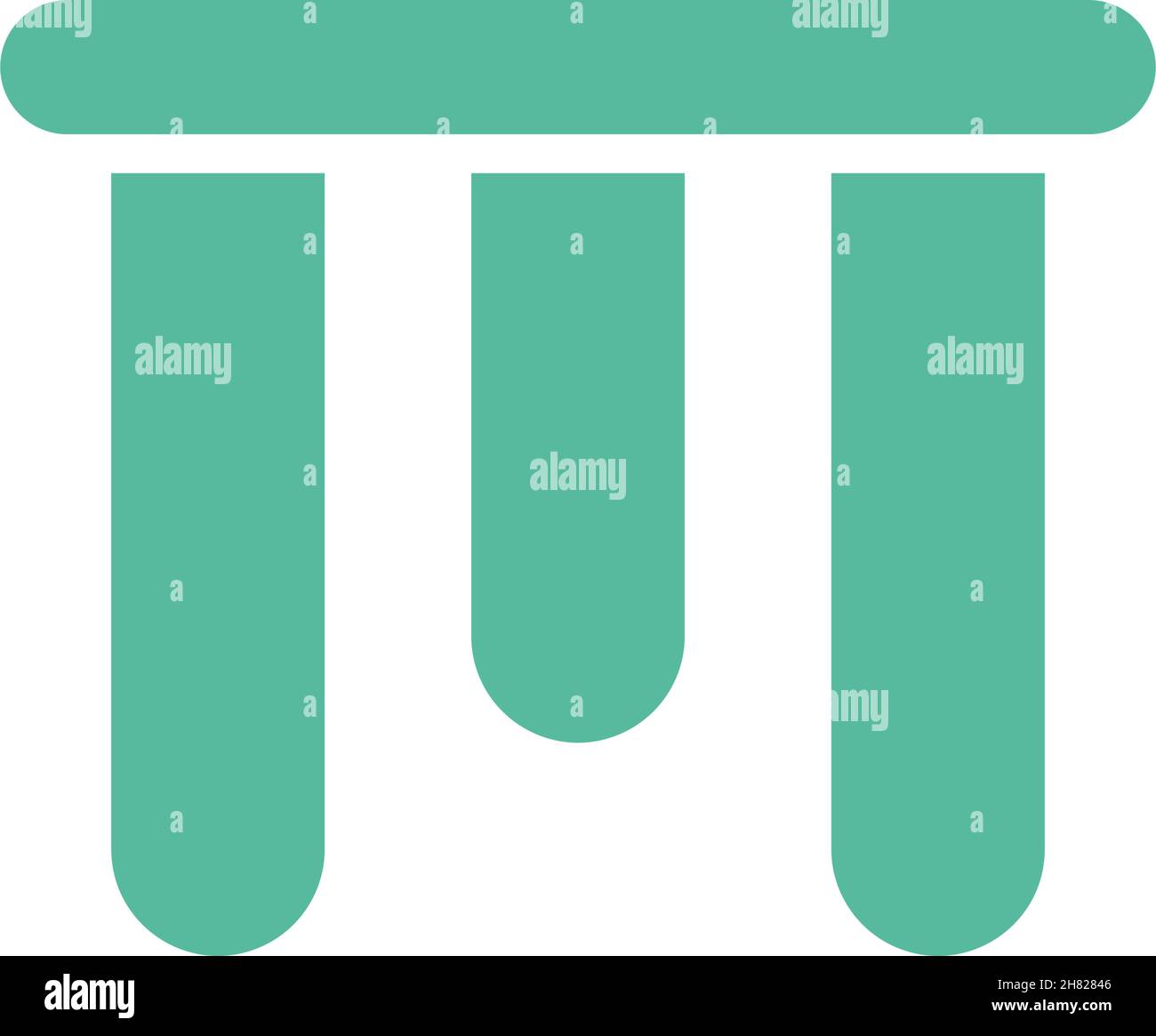 Pillar logo template, coloumn icon illustration. vector Stock Vector