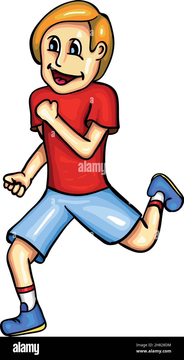 Runner with smile, vector illustration Stock Vector Image & Art - Alamy