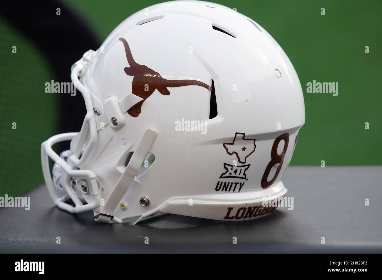 November 26, 2021 Texas Longhorns Helmets at the NCAA Football game