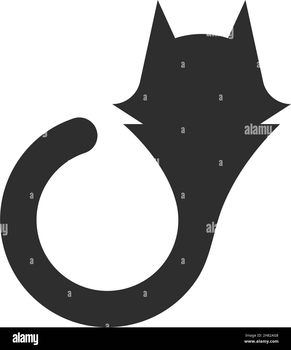 abstract cat vector icon illustration design template