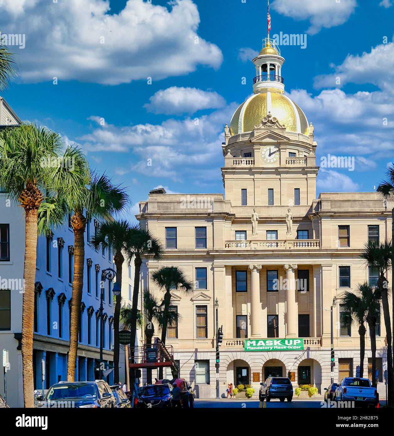 Savannah City Hall During Covid Stock Photo Alamy
