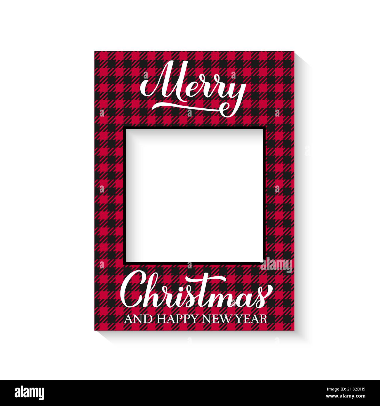 Merry Christmas photo booth frame on white background. Winter holidays  party photobooth props. Vector template Stock Vector Image & Art - Alamy