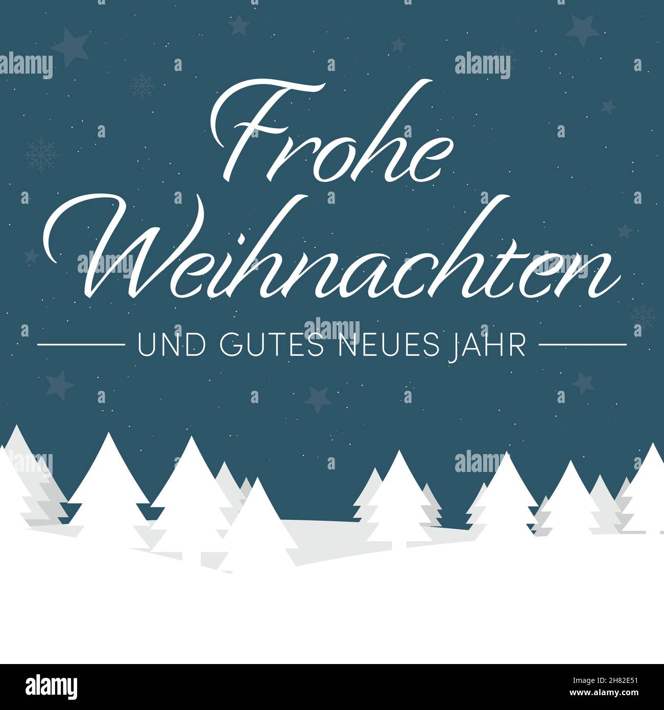 Frohe Weihnachten und gutes neues Jahr. German language. Translation: Merry Christmas and Happy New Year. Stock Vector