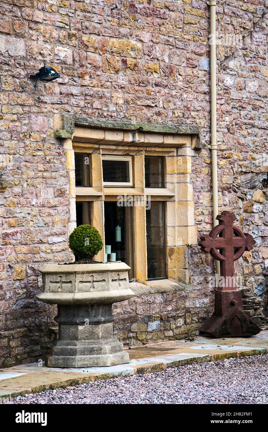 All Hallows Church, Great Mitton, is in the village of Great Mitton