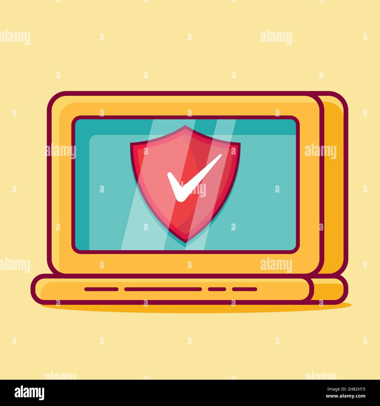 computer security check concept symbol vector illustration Stock Vector