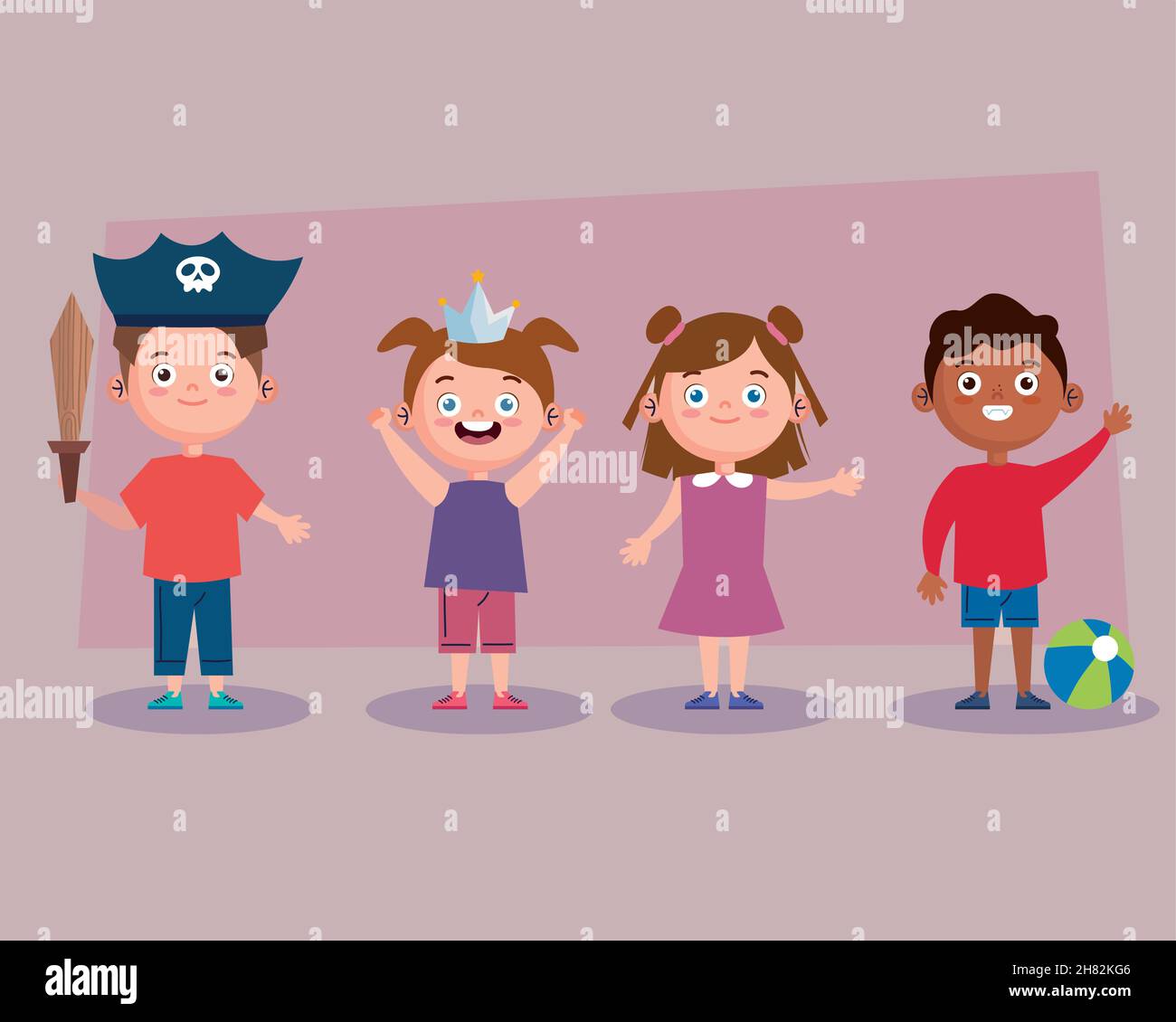 group of kids playing Stock Vector Image & Art - Alamy