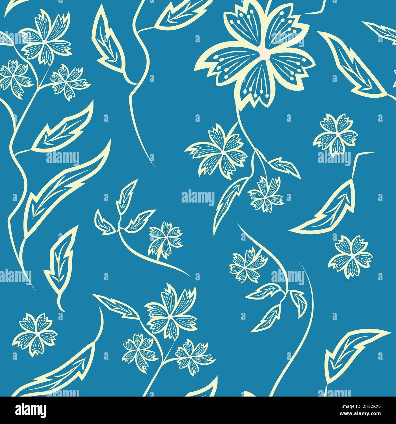 Folk flowers print Floral pattern Ethnic art Stock Vector Image & Art ...