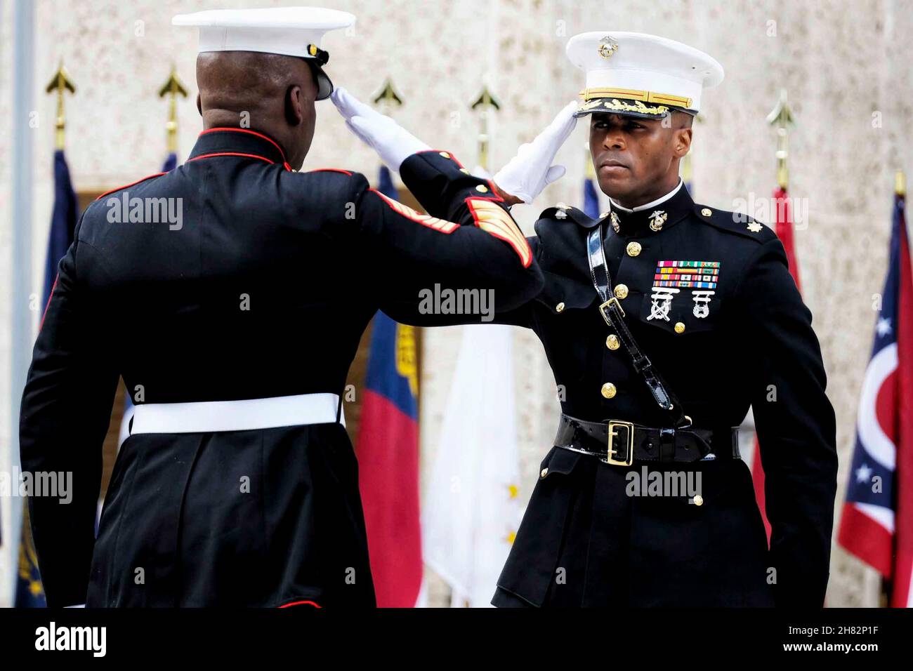 Houston, Texas, USA. 10th Nov, 2021. Major Courtney Boston, Commanding