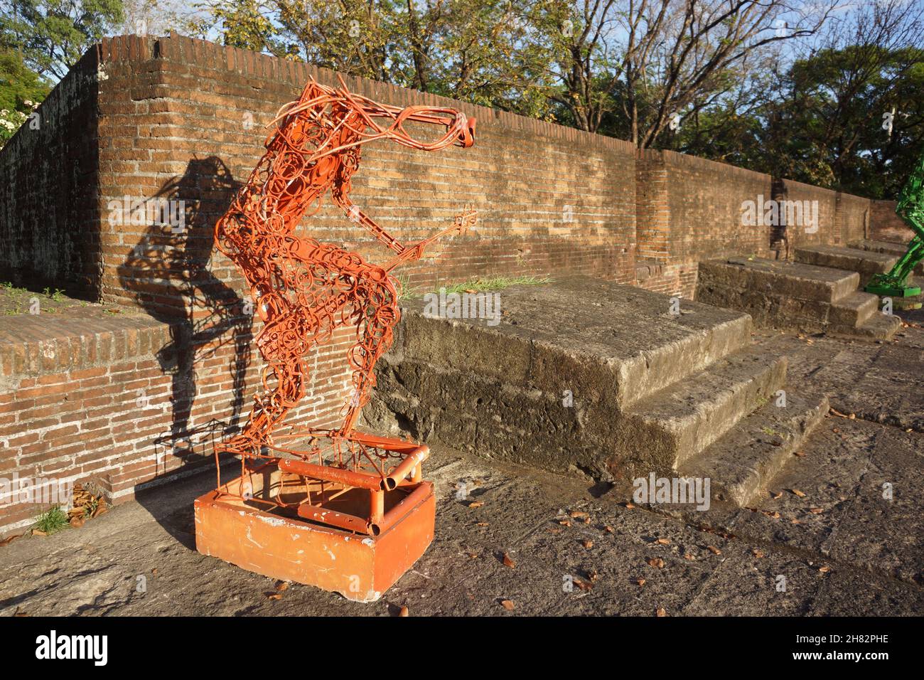MANI, PHILIPPINES - Mar 16, 2019: A Public art installation in the walled city of Intramuros, Manila, Philippines Stock Photo