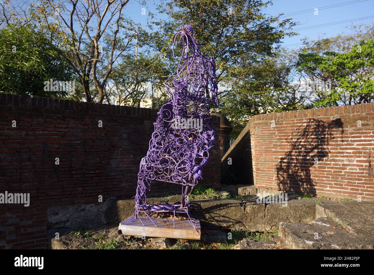 MANILA, PHILIPPINES - Mar 16, 2019: A Public art installation in the walled city of Intramuros, Manila, Philippines Stock Photo