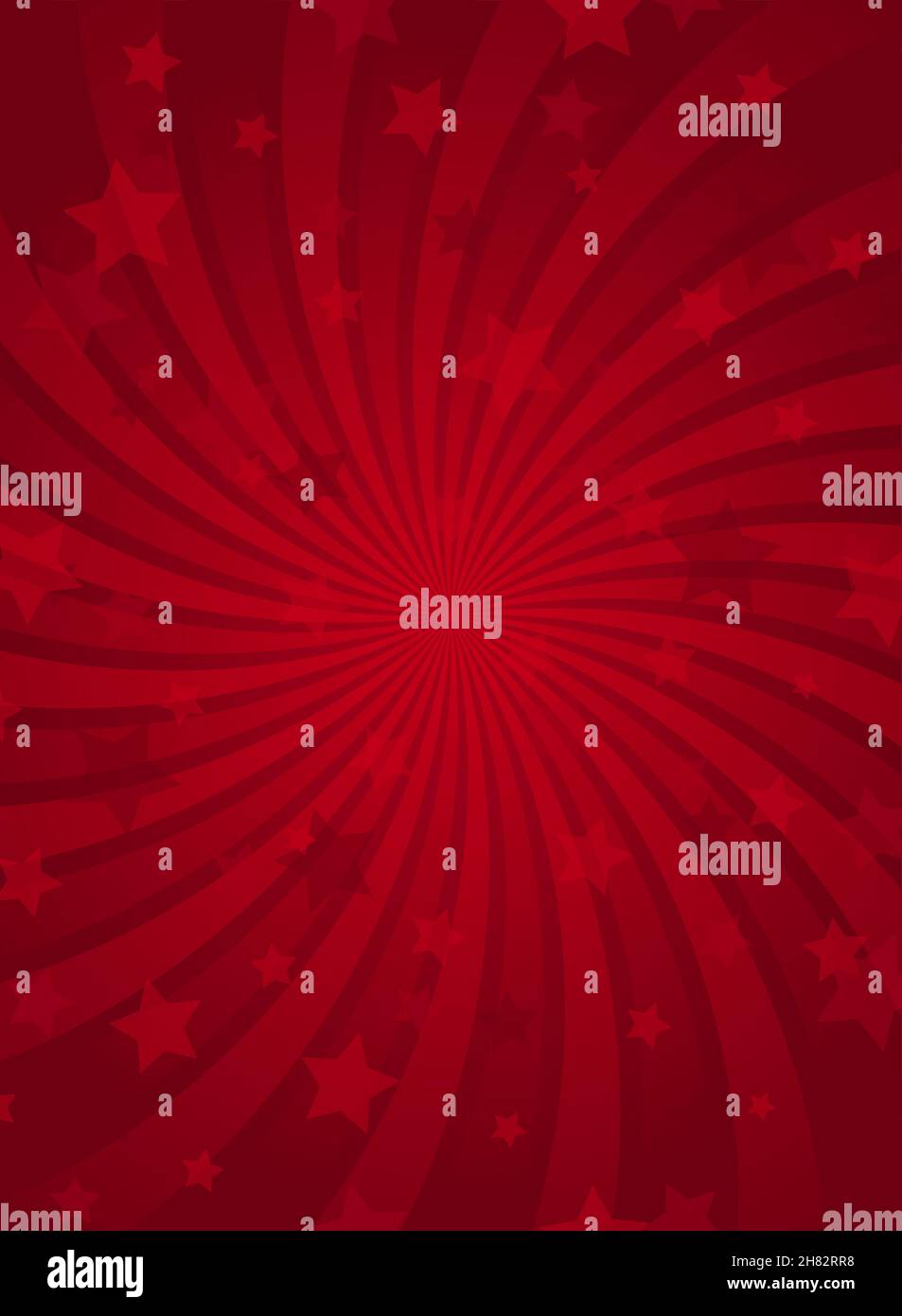 Sunlight spiral vertical background. Red color burst background with ...