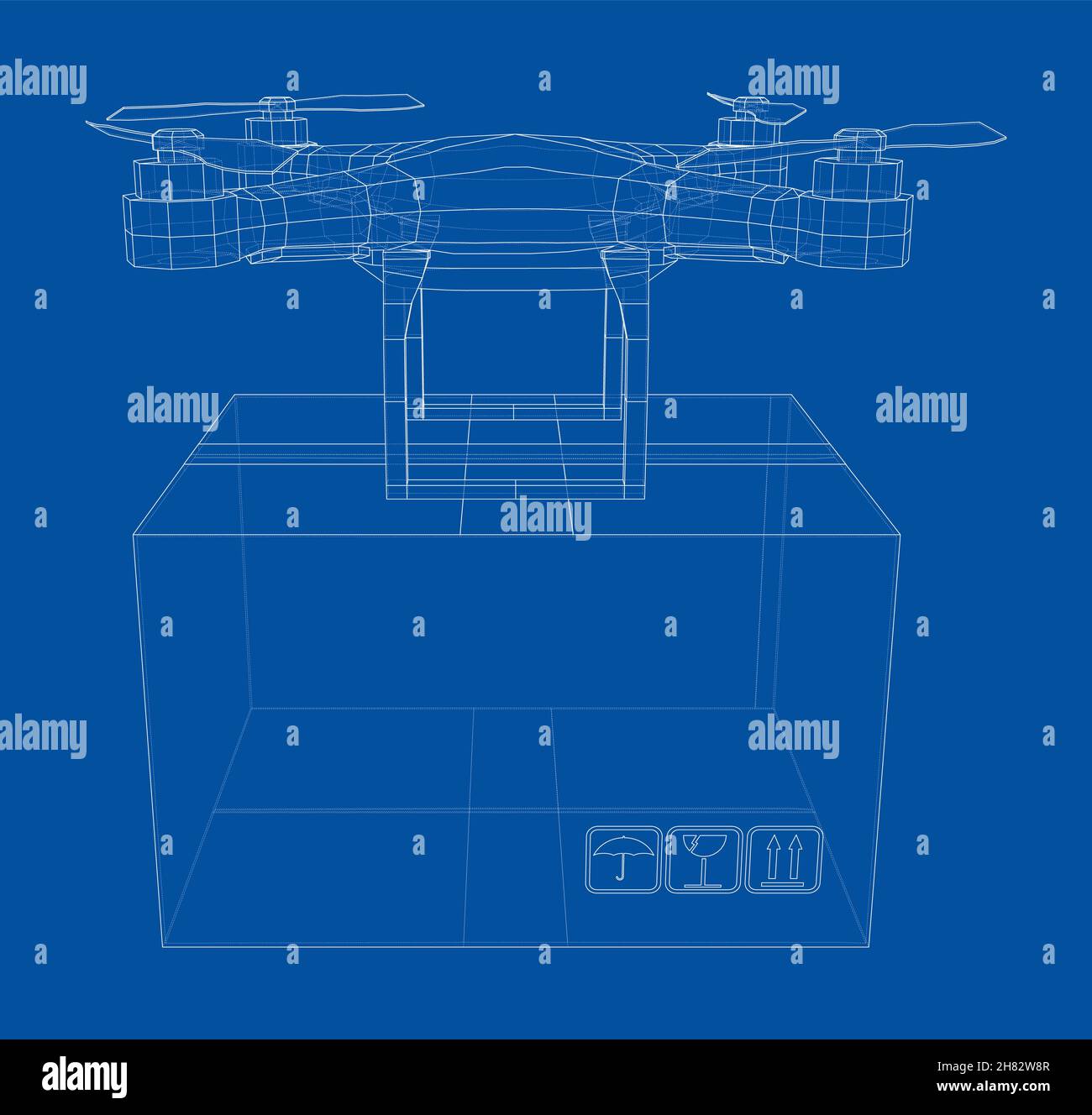 Delivery drone concept outline Stock Photo Circuit Diagram