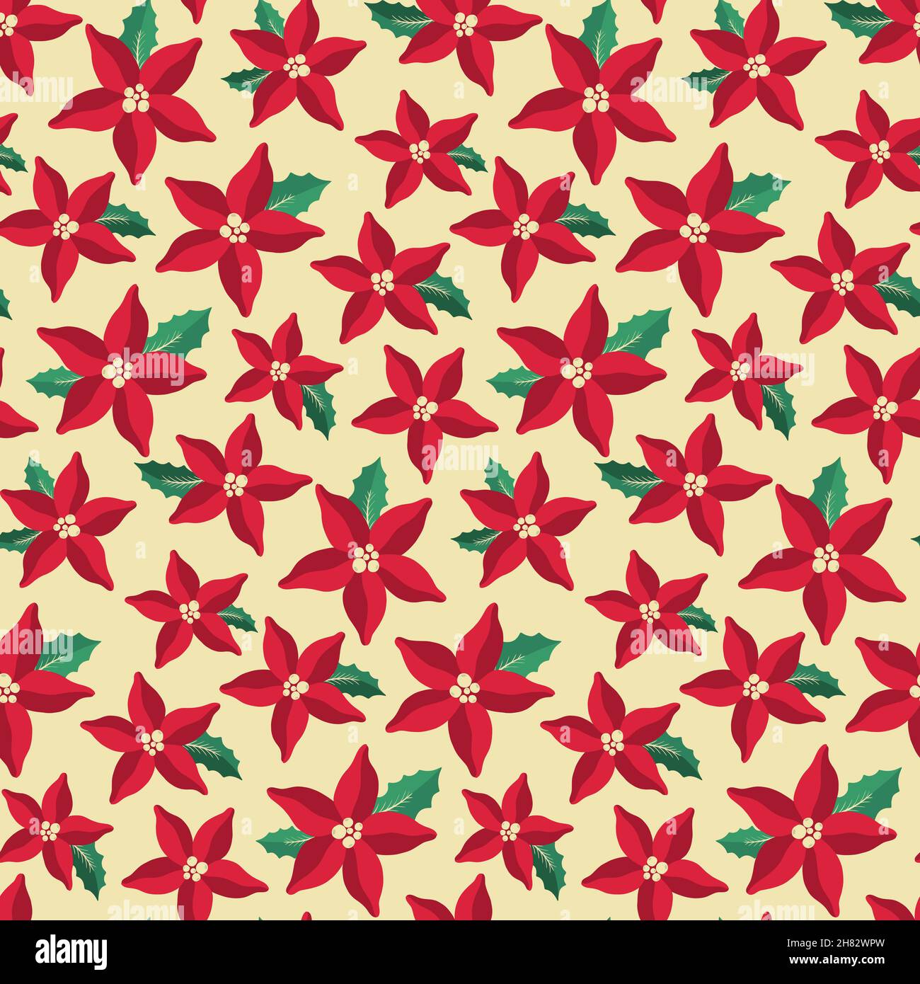Poinsettas For Christmas 2022 Seamless Pattern Poinsettia Christmas Floral Plant.new Year 2022  Ornament.decoration Botanical Design Stock Vector Image & Art - Alamy
